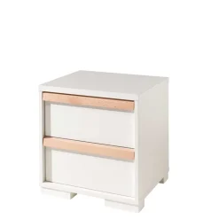 Nachtkommode in Weiß & Buche - Eldrus