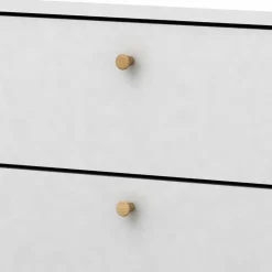 Nachtkommode in Weiß mit Eiche - Kolreva