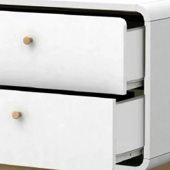 Nachtkommode in Weiß mit Eiche - Kolreva