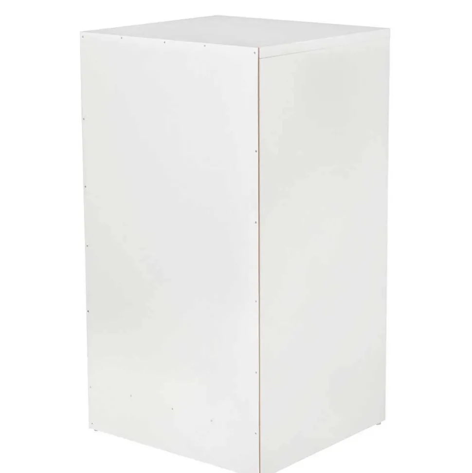 Nachtkommode in Weiß mit Metallgriffen - Guantama