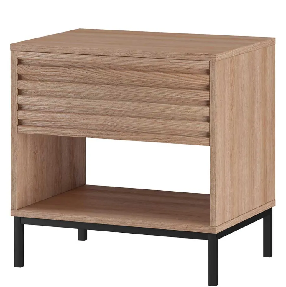 Nachtkommode mit einer Schublade und Fach - Lunira