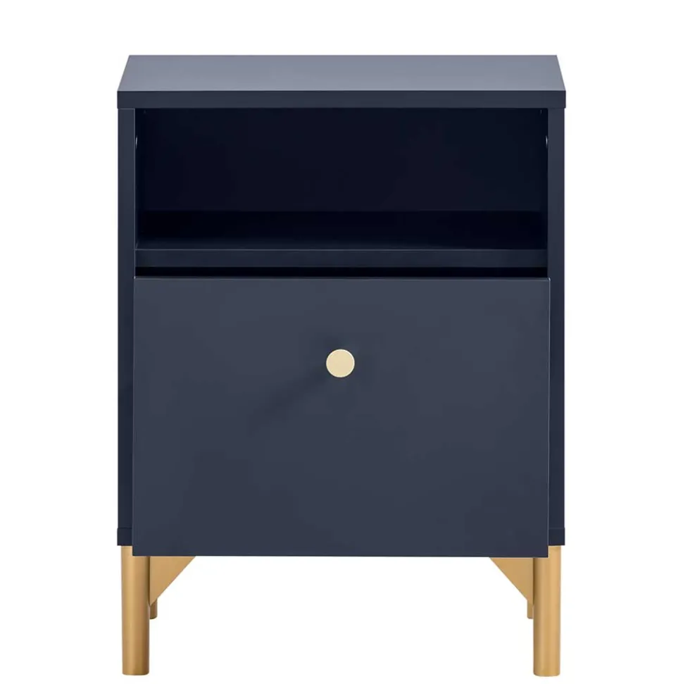 Nachtkommode mit Fach und Schublade - Inbano