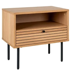 Nachtkommode mit Fach und Schublade - Virona