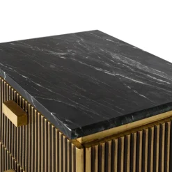 Nachtkommode mit Marmorplatte - Hayato