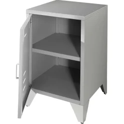 Nachtkommode mit Tür in Grau - Grandios