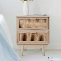Nachtkommode mit Wiener Geflecht - Oncinasa