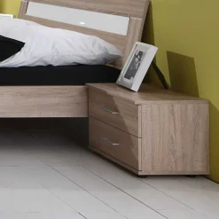 Nachtkonsole Entuisan in Eiche Holzoptik Sägerau