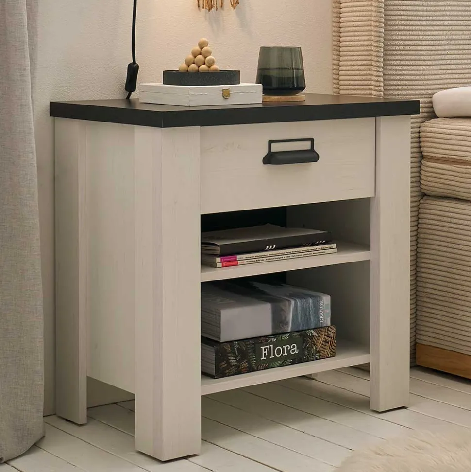 Nachtkonsole mit Schublade & zwei Fächern - Tramos