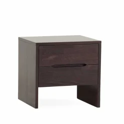 Nachtschrank aus Buche Wengefarben Jet mit 2 Schubladen