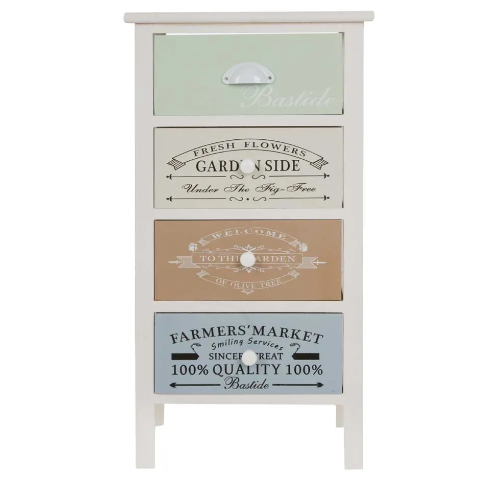 Nachtschrank Face in Bunt