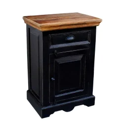 Nachtschränkchen Sentiments in Schwarz