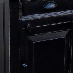 Nachtschränkchen Sentiments in Schwarz