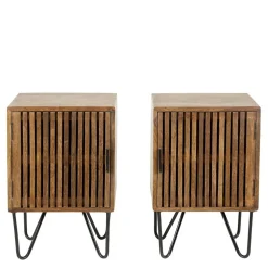Nachtschränke aus Mangoholz - Baina (2er Set)