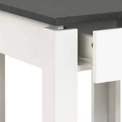 Nachttisch Kommode Mercadeo in Weiß Grau