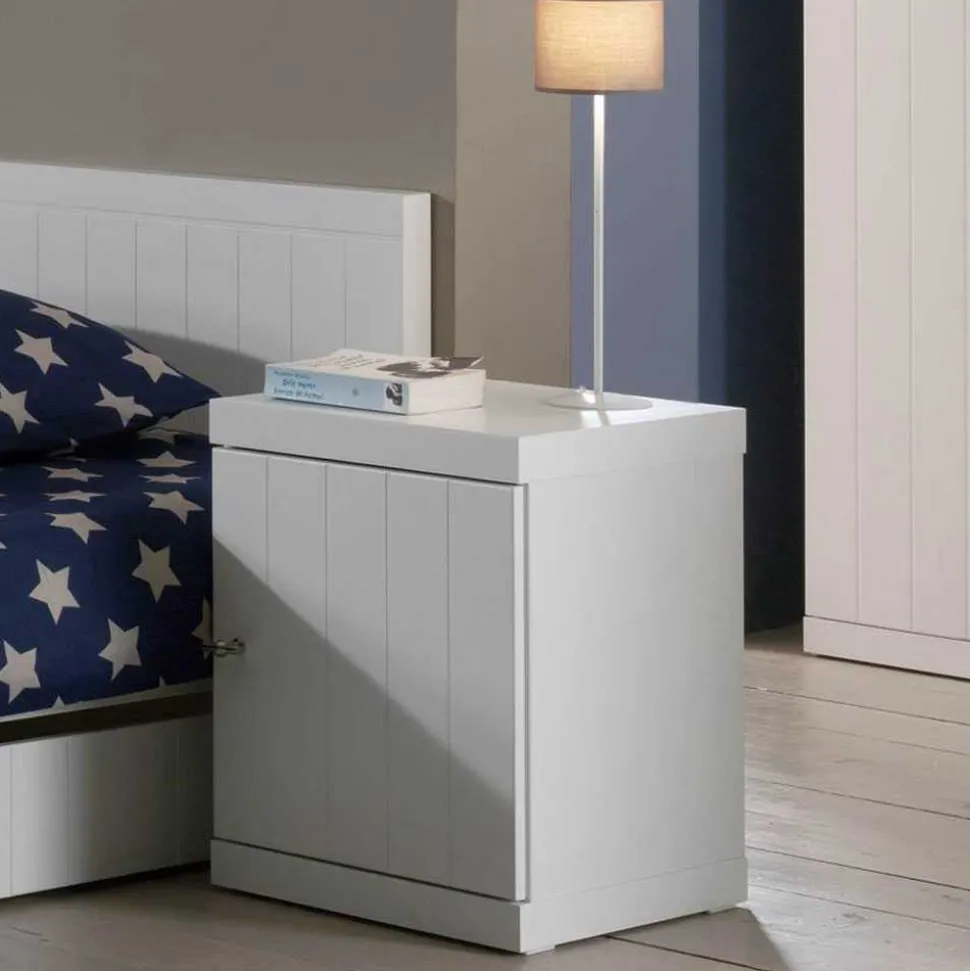 Nachttisch Maggy in Weiß