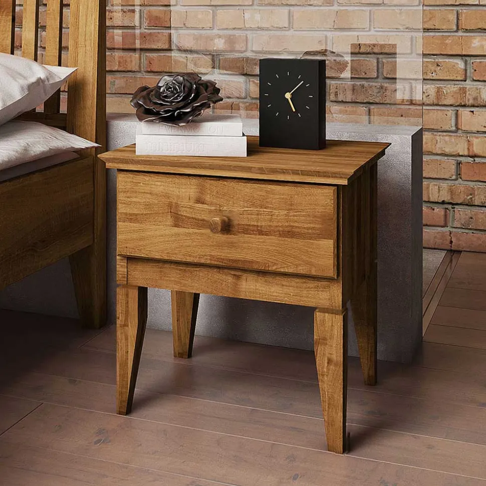 Nachttisch Masdamos aus Wildeiche massiv geölt