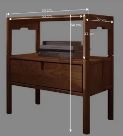 Nachttisch mit Fach & Schublade - Indrya