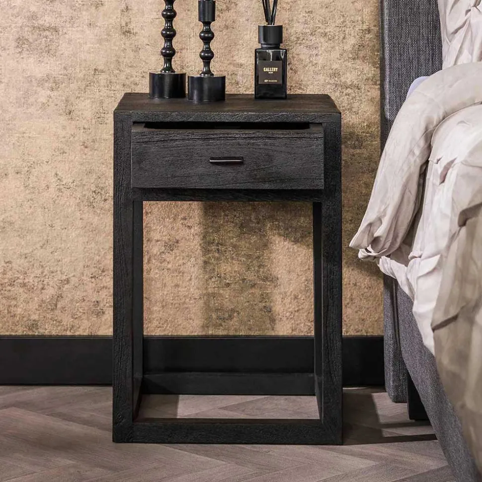 Nachttisch mit Schublade aus Akazie Massivholz - Riccardo