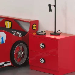 Nachttisch Streeter in Rot