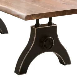 Naturkanten Esstisch mit Industrial Gestell - Belego