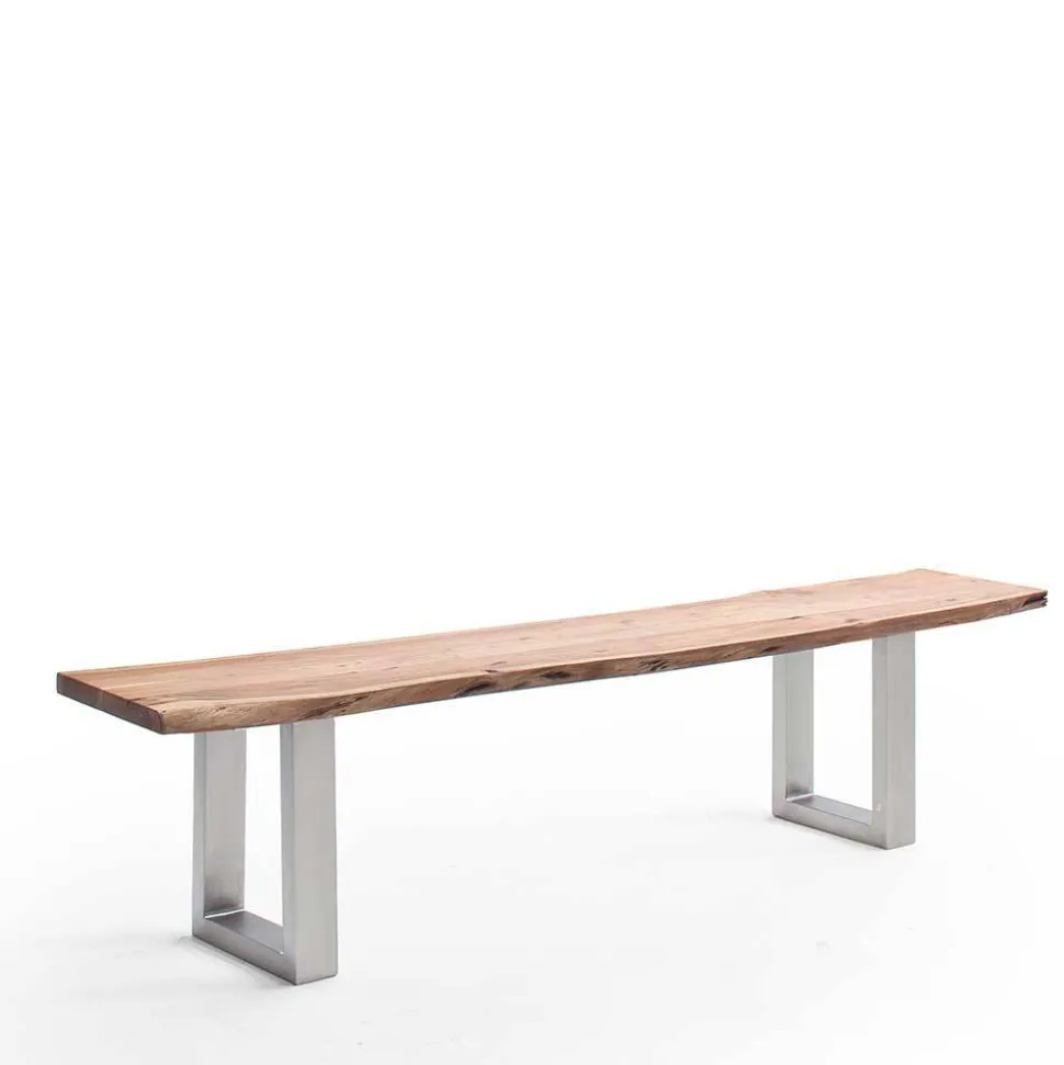 Naturkanten Esstisch-Bank in Akazie Natur - Fixum