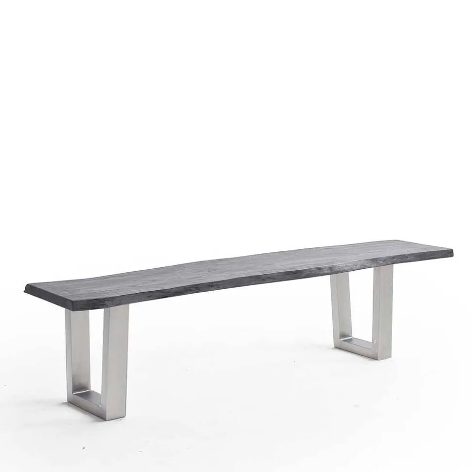 Naturkantenbank in Akazie Grau - Cortessa