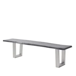 Naturkantenbank in Akazie Grau - Cortessa