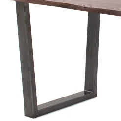 Naturkanten-Esstisch mit Trapezgestell - Lausio