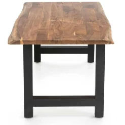 Naturkantentisch und Armlehnenstühle - Norian (fünfteilig)