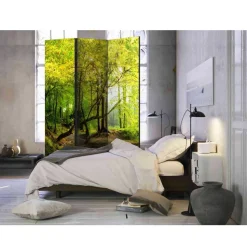 Naturmotiv Paravent Bachlauf im Wald - Badija