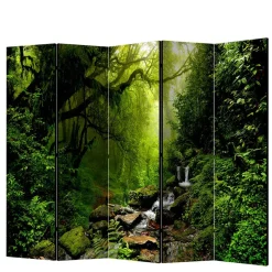 Naturmotiv Paravent Wald & Wasser - Rikuo