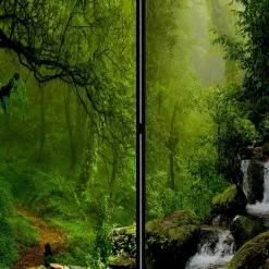 Naturmotiv Paravent Wald & Wasser - Rikuo