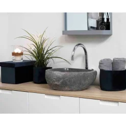 Naturstein Waschbecken als Aufsatzbecken - Mossora