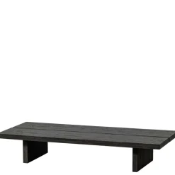 Niedriger Couchtisch in Dunkelbraun Holzoptik - Rosiblo