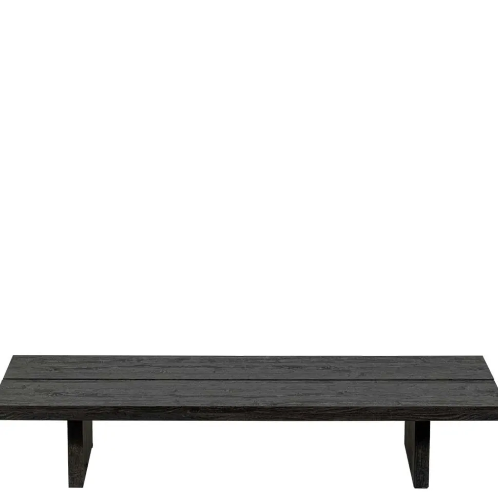 Niedriger Couchtisch in Dunkelbraun Holzoptik - Rosiblo