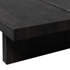 Niedriger Couchtisch in Dunkelbraun Holzoptik - Rosiblo