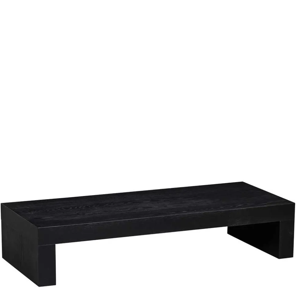 Niedriger Japandi Wohnzimmertisch in Schwarz - Milana