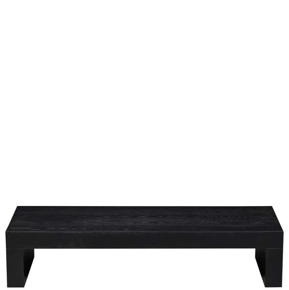 Niedriger Japandi Wohnzimmertisch in Schwarz - Milana