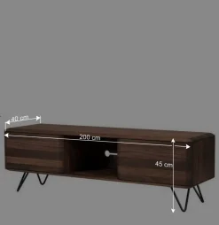 Nussbaum TV Schrank mit Metallbeinen - Rivossa