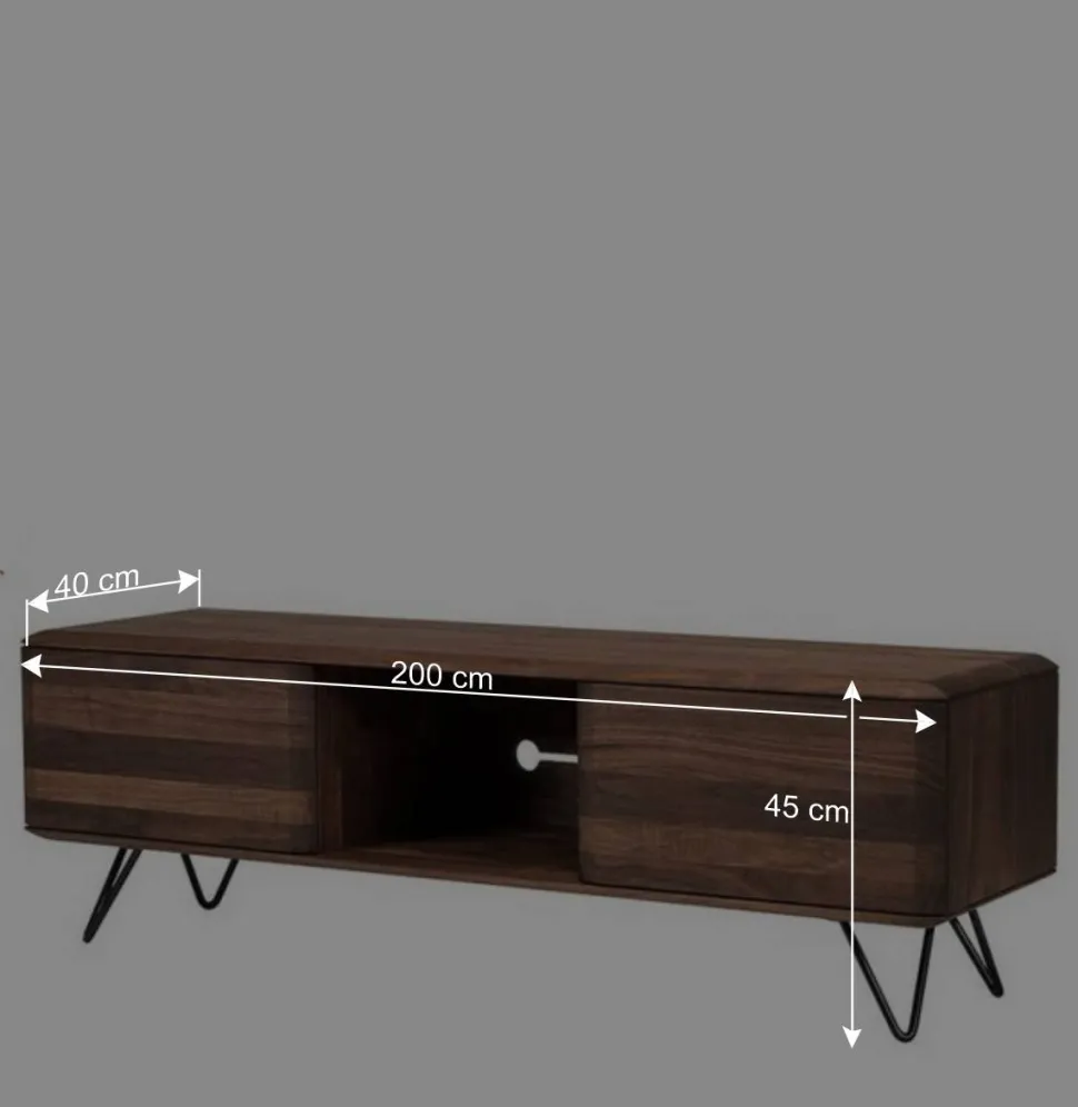 Nussbaum TV Schrank mit Metallbeinen - Rivossa