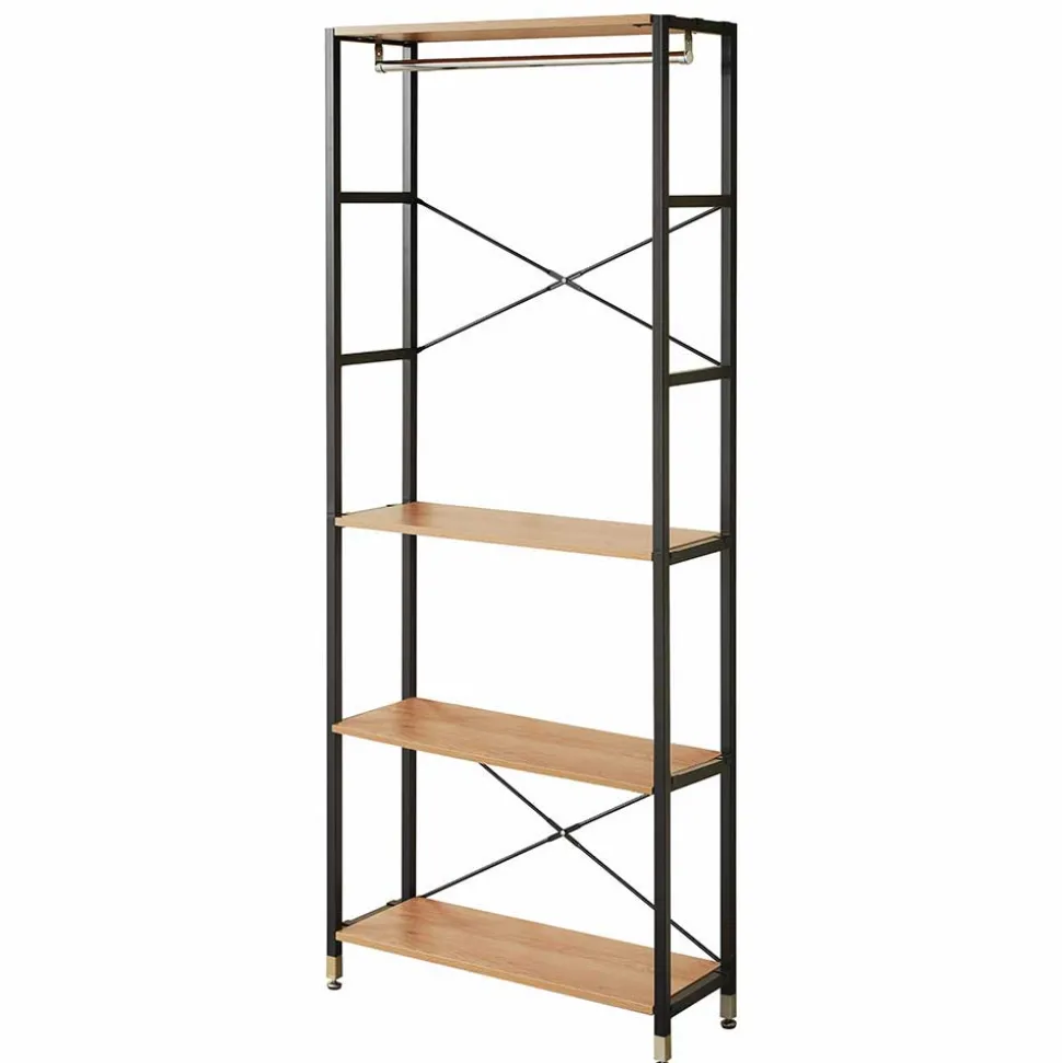 Offenes Garderobenregal mit Kleiderstange - Pepper