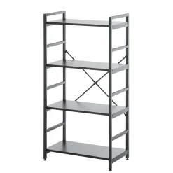 Offenes Industrial Style Regal in Schwarz - Keuna