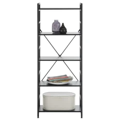 Offenes Industrial Style Regal in Schwarz - Keuna