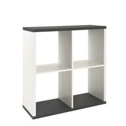 Offenes Regal Clarence in Weiß Grau