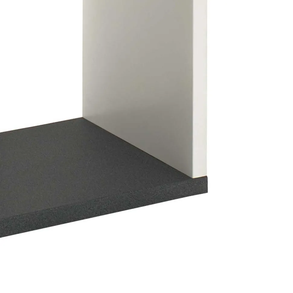 Offenes Regal Clarence in Weiß Grau