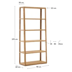 Offenes Regal mit fünf Fächern - Mercana