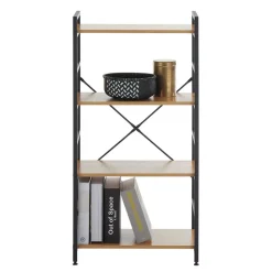 Offenes Standregal in Wildeiche und Schwarz - Lacuva