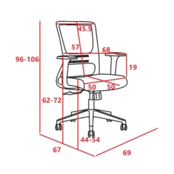 Office Drehstuhl mit Armlehnen - Selavia