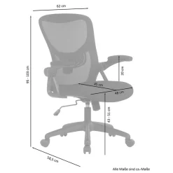 Office Drehstuhl mit hochklappbaren Armlehnen - Boners