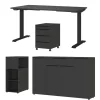 Office Einrichtung in Dunkelgrau - Tila (vierteilig)